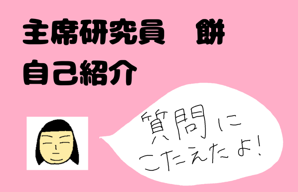 主席研究員 餅 自己紹介 はくいエキゾチック研究所 主席研究員 餅 自己紹介 はくいエキゾチック研究所